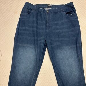 Catherine’s Right Curvy Jeans Women’s 26W Petite Blue Denim Stretch Elastic Back